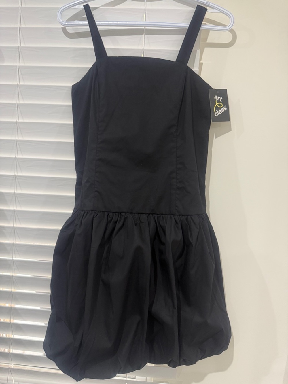 art class Black Square-Neck Bubble Hem Cocktail Dress